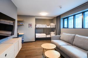 Voodi või voodid majutusasutuse Blomlöfs Hotell Saltö toas