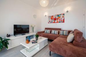 Televízia a/alebo spoločenská miestnosť v ubytovaní Apartment Pavlović