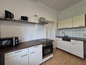 Kuchyň nebo kuchyňský kout v ubytování Mikra Homes24 in Crimmitschau