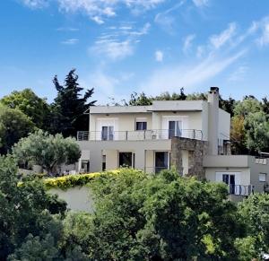 a house on a hill with trees at Sunrise Villa in Kassandra