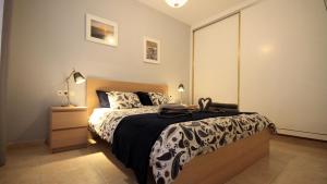 Posteľ alebo postele v izbe v ubytovaní Ferienwohnung Panorama Mit Wasserblick