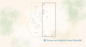 Půdorys ubytování Terrace on Orrido di Nesso Waterfall by Rent All Como