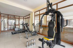 Γυμναστήριο ή/και όργανα γυμναστικής στο 2BHK Furnished Apartment/Near Kasauli/Barog/Luv Fun & Adventure