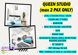 a flyer for a fever studio max pay only at AZFA Suites at De Centrum Putrajaya Bangi FREE wifi in Kampong Sungai Kembong Hilir