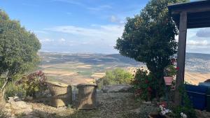 a view of a valley from a garden with a tree at Ananda in Hararit
