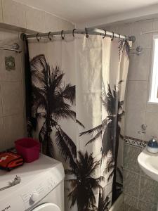 A bathroom at Jim's House