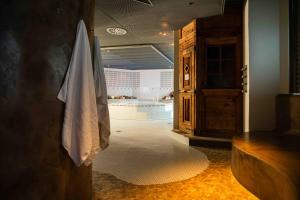 Katil atau katil-katil dalam bilik di Hotel Seepark Thun