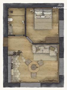 a drawing of a floor plan of a house at Miraval NaturHotel in Badia