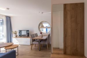 Televiisor ja/või meelelahutuskeskus majutusasutuses Kleine Freiheit an der Seebrücke Zingst