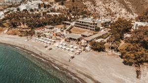 an aerial view of a resort on the beach at Sagredo Boutique Hotel & Spa in Ágios Fokás