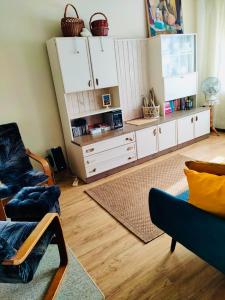 Η κουζίνα ή μικρή κουζίνα στο Mieszkanko w centrum