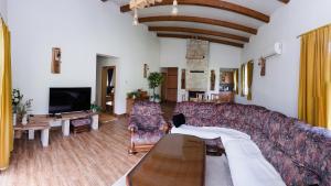 a person sitting on a couch in a living room at Mali Wimbledon in Visoko