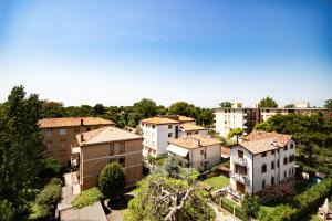 an aerial view of a city with buildings at Cinefestival Emerald Suite in Venice-Lido