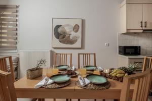 Kuchyň nebo kuchyňský kout v ubytování Alavastros Villa Maisonettes