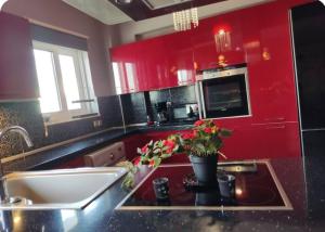 Kuchyň nebo kuchyňský kout v ubytování Rhodos City