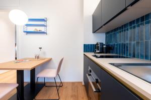 Η κουζίνα ή μικρή κουζίνα στο Apfelland Hideaways