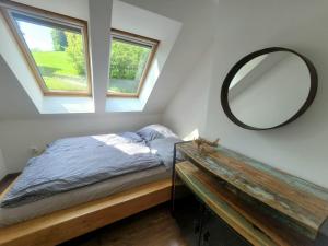 Postel nebo postele na pokoji v ubytování Apartmán Sova