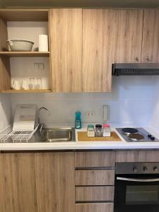 Kuchyň nebo kuchyňský kout v ubytování Departamento arriendo diario