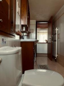 a bathroom with a toilet and a sink at Home Sweet Home Milos in Triovasálos +39 photos