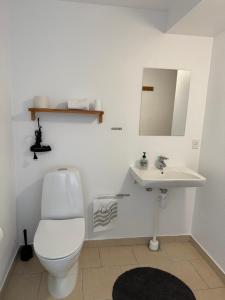 Koupelna v ubytování Guesthouse Hune
