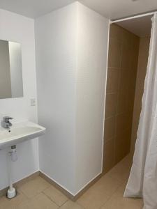 Koupelna v ubytování Guesthouse Hune