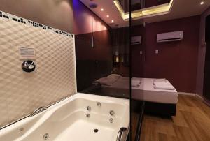 Koupelna v ubytování MOTEL CAPRICÓRNIOS