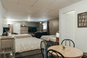 Una cocina o cocineta en Motel Des Cascades