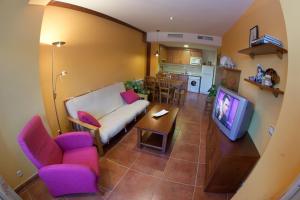 TV a/nebo společenská místnost v ubytování Apartamentos Turmo