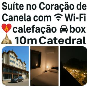 Mynd úr myndasafni af Suíte no Coração de Canela WiFi Calefação 10m Catedral e Box Coberto Carro í Canela