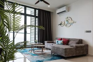 Posezení v ubytování urban sea view home 2bed studio