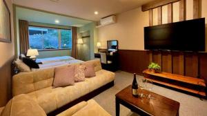 Телевизор и/или развлекательный центр в HAKUBA Moegi HOTEL