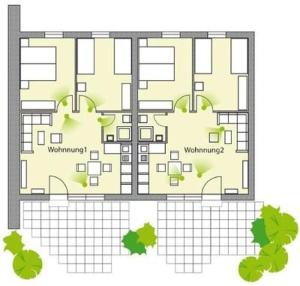 una planta de un edificio con en Landleben, en Fritzlar