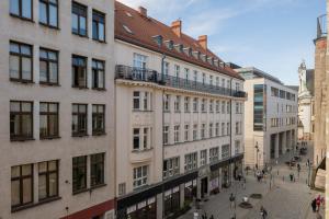 Udsigt til Wrocław eller udsigt til byen taget fra lejligheden