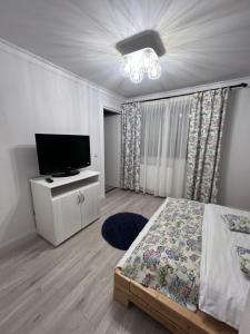 Postel nebo postele na pokoji v ubytování Cabana Doinița