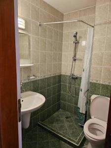 Koupelna v ubytování Family Hotel Romantik