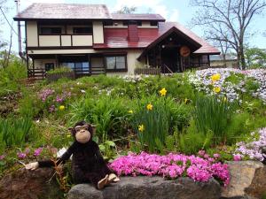 Zahrada ubytování Funky Monkey Lodge, Myoko ファンキーモンキーロッジ 妙高
