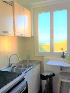 Kuchyň nebo kuchyňský kout v ubytování Appartement à Erbalunga face à la mer