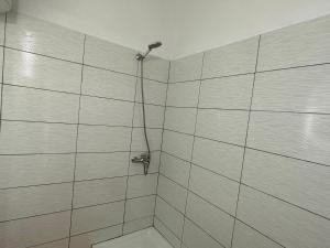 a shower with a shower head in a bathroom at Shell hom golem in Golem +18 photos