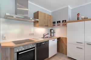 Kuchyň nebo kuchyňský kout v ubytování Ferienwohnung Kuckuckslockennest