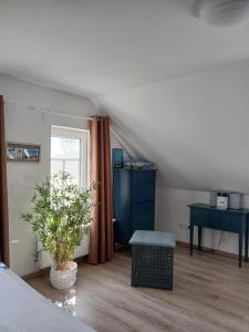 Postel nebo postele na pokoji v ubytování Ferienwohnung Windlicht
