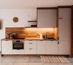 Kuchyňa alebo kuchynka v ubytovaní Tatra Apartament
