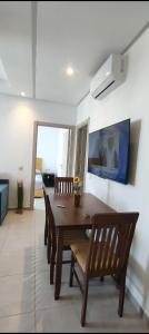 TV a/nebo společenská místnost v ubytování Appartement costa mar martil