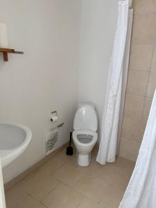Koupelna v ubytování Guesthouse Hune