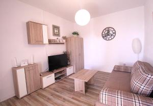 TV a/nebo společenská místnost v ubytování Apartments Mima
