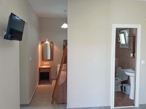 Koupelna v ubytování Kalouda Rooms