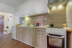 Kuchyň nebo kuchyňský kout v ubytování Apartments Petra
