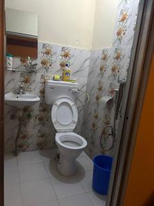 a bathroom with a toilet and a sink at Lake Forest Guest House in Pokhara