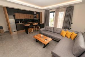 Η κουζίνα ή μικρή κουζίνα στο Aurora Apart 5 Sea view suite near the beach