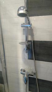 グディニャにあるApartament GDYNIAKのバスルーム(シャワー、シャワーヘッド付)が備わります。
