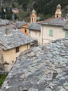 a group of roofs of buildings in a town at Beautiful apartment in Tende Vallée des Merveilles in Tende